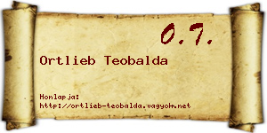 Ortlieb Teobalda névjegykártya